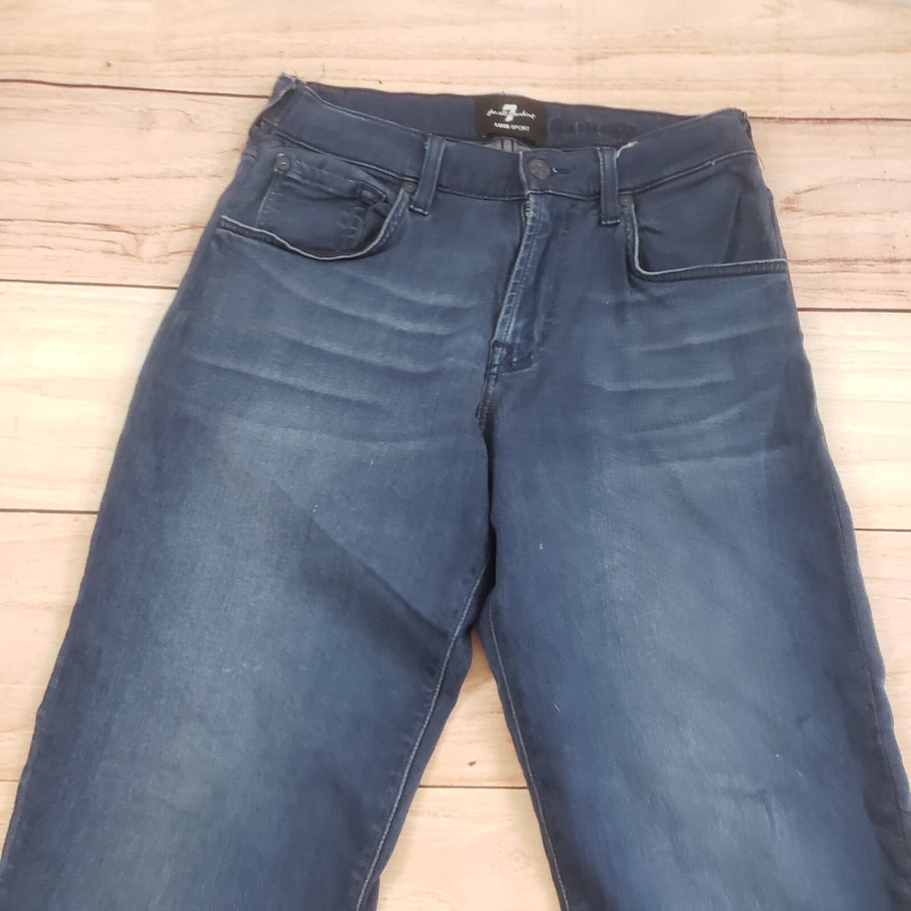 7 For All Mankind Men's Straight Jeans - Midnight Blue